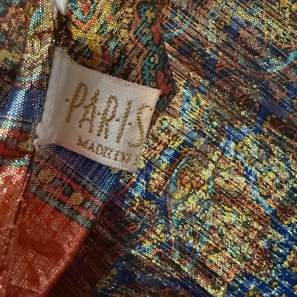 Parisian Made in Italy Metallic Scarf Boho - Picture 5 of 7